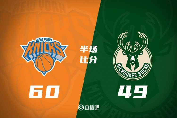 半場(chǎng)戰報：尼克斯領(lǐng)先雄鹿11分 大橋獨攬19分 字母哥13分